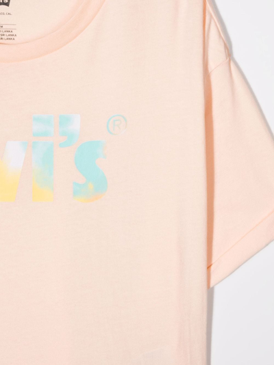 Shop Levi's Teen Logo-print Short Sleeved T-shirt In Pink