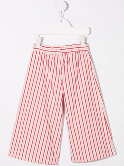 Shop Piccola Ludo Striped Wide-leg Trousers In Pink