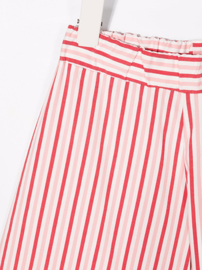 Shop Piccola Ludo Striped Wide-leg Trousers In Pink