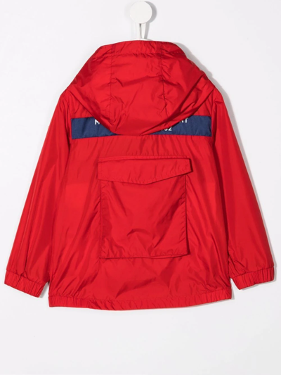 Shop Moncler Chest Logo-patch Jacket In Red