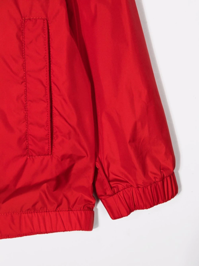 Shop Moncler Chest Logo-patch Jacket In Red