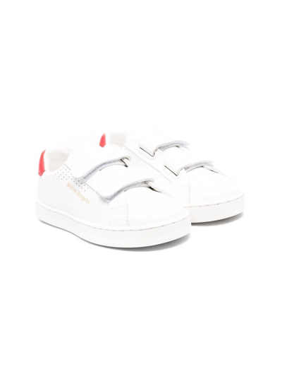 Shop Palm Angels Front Touch-strap Sneakers In White