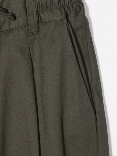 Shop Paolo Pecora Elasticated-waist Trousers In Green