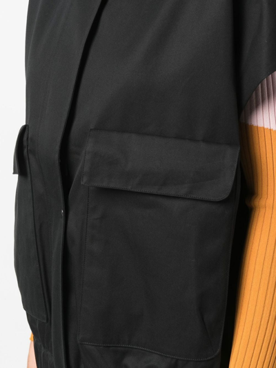 Shop Nike Esc Flap-pocket Sleeveless Jacket In Black