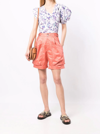 Isabel Marant Madinea Floral-print Blouse In Purple
