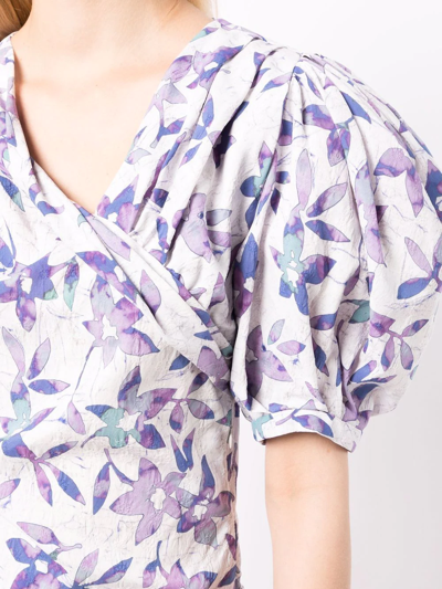 Shop Isabel Marant Madinea Floral-print Blouse In Purple