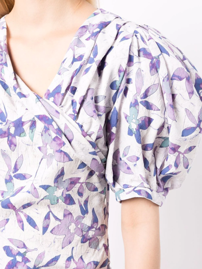 Isabel Marant Madinea Floral-print Blouse In Purple