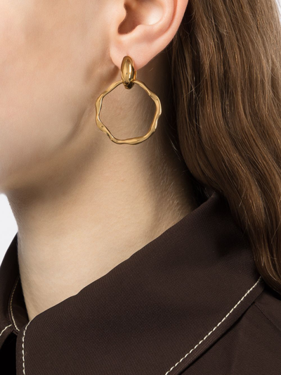 Shop Dower & Hall Polo Story Gold-plated Hoops