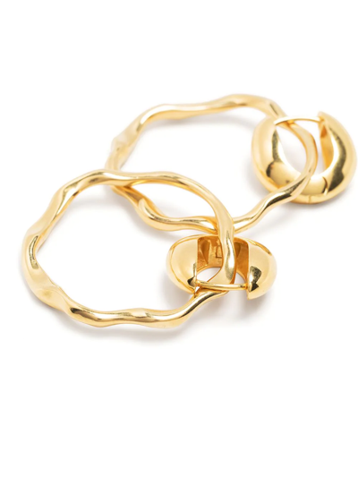 Shop Dower & Hall Polo Story Gold-plated Hoops