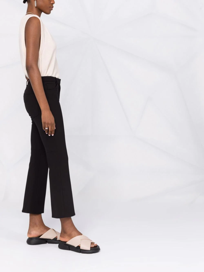 Shop Theory Cropped Kick-flare Trousers In Black