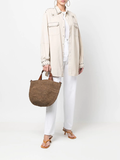 Ibeliv Mirozy Raffia Crossbody Bag In Brown