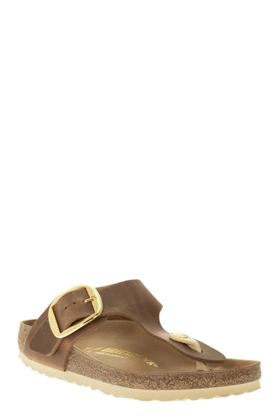 Shop Birkenstock Gizeh Big Buckle In Cognac