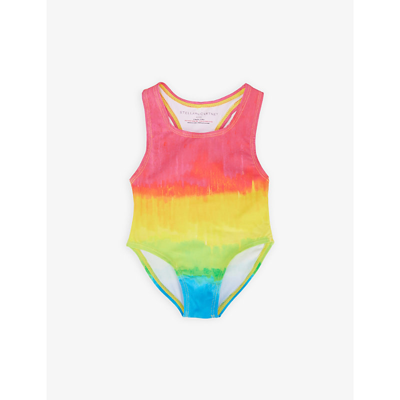 Shop Stella Mccartney Multi Rainbow-print Swimsuit 6-36 Months 18 Months