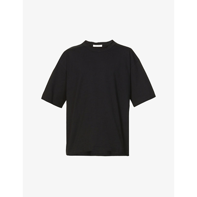 Shop Craig Green Eyelet-detail Relaxed-fit Cotton-jersey T-shirt In Black
