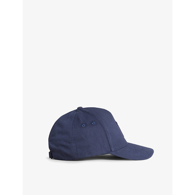 Shop Ted Baker Men's Blue Branded Wool-blend Baseball Cap