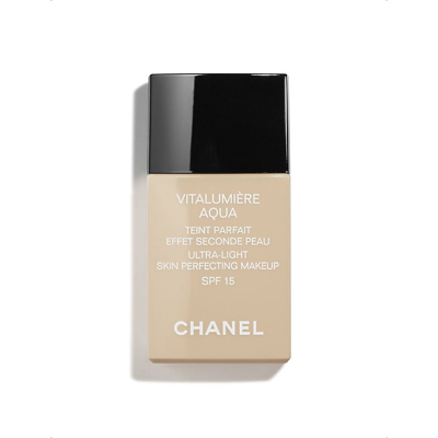 Shop Chanel Beige Pastel Vitalumière Aqua Ultra-light Skin Perfecting Makeup Spf 15 30ml