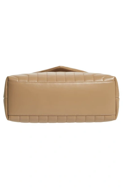 Shop Saint Laurent Medium Loulou Matelassé Leather Shoulder Bag In Latte