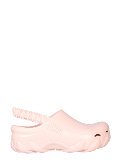 Gcds Ibex Logo-embossed Slingback Clogs In Pink
