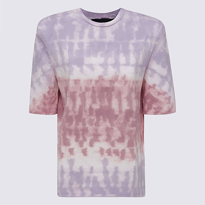 Shop Dependance Multicolor Cotton T-shirt In Purple