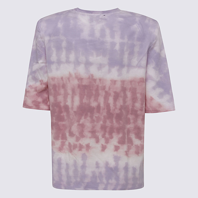 Shop Dependance Multicolor Cotton T-shirt In Purple