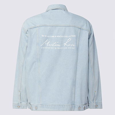 Shop Martine Rose Light Blue Cotton Denim Jacket