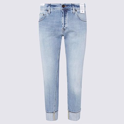 Shop Pt Torino Blue Cotton Denim Jeans