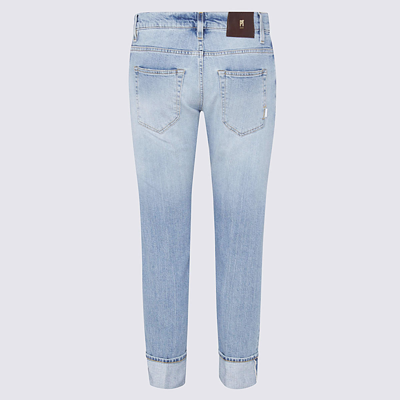 Shop Pt Torino Blue Cotton Denim Jeans