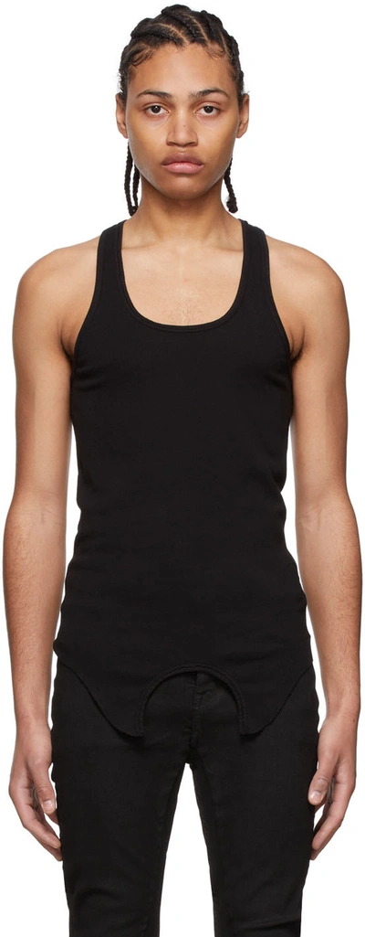 Shop Rick Owens Drkshdw Black Cotton Tank Top In 09 Black