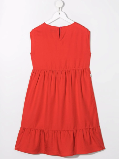 Shop Woolrich Fluid Long Dress In Red