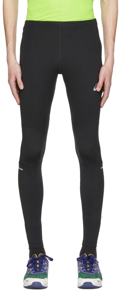 Shop Asics Black Polyester Race Tights In 001 Perfomance Black