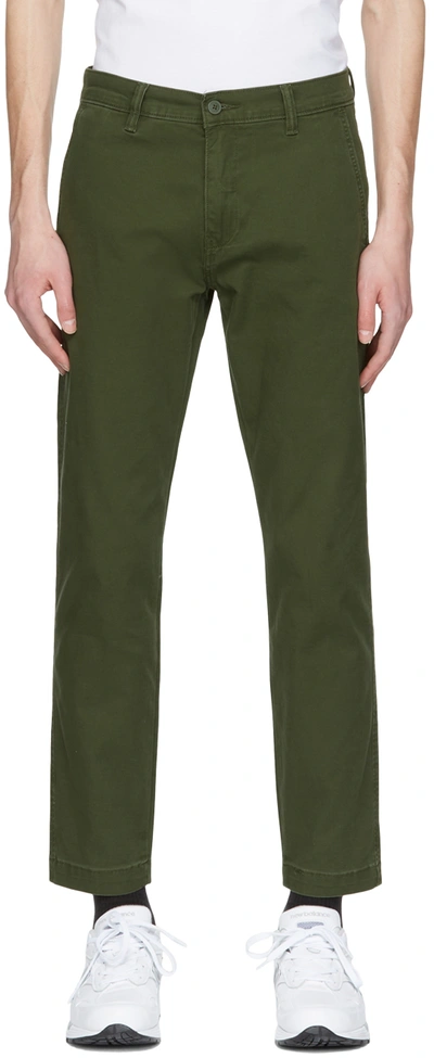 Shop Levi's Green Xx Chino Trousers In Mossy Green S Twll