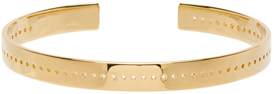 Shop Apc Gold Concert Fin Bracelet In Raa Or