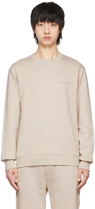 Shop Tiger Of Sweden Taupe Emerson Sweatshirt In 07m-dove-grey