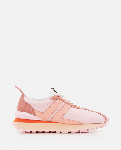 Shop Lanvin Bumpr Polyester Sneakers In Pink