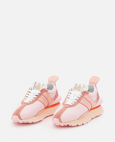 Shop Lanvin Bumpr Polyester Sneakers In Pink
