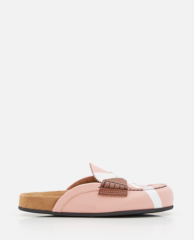 Shop College Leather Mules In Pink