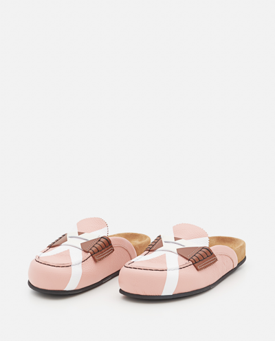 Shop College Leather Mules In Pink