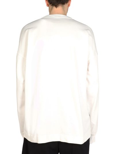 Shop Diesel Logo Patch Sweatshirt In Bianco