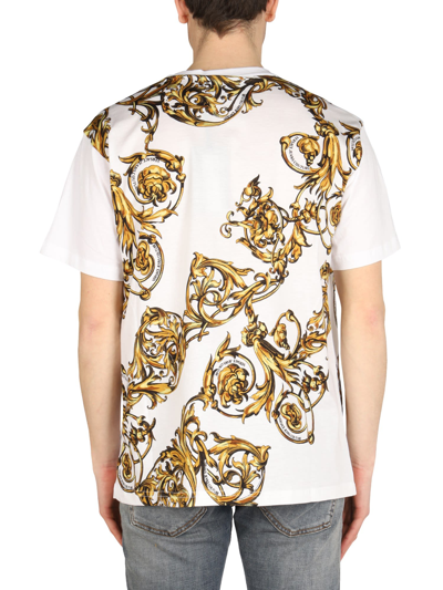 Shop Versace Jeans Couture Regalia Baroque T-shirt In Bianco