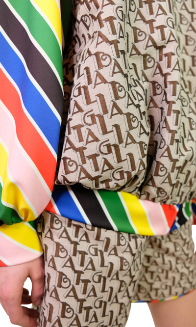 Sara Battaglia Hooded Sweatshirt In Rainbow