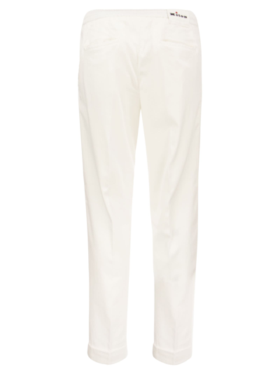 Shop Kiton Trousers With Darts In White