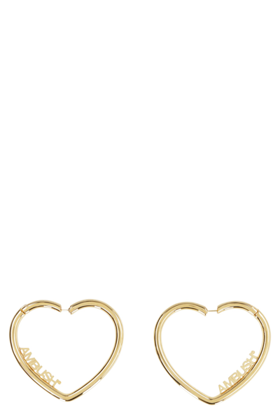 Shop Ambush Heart Hoop Earrings In Gold