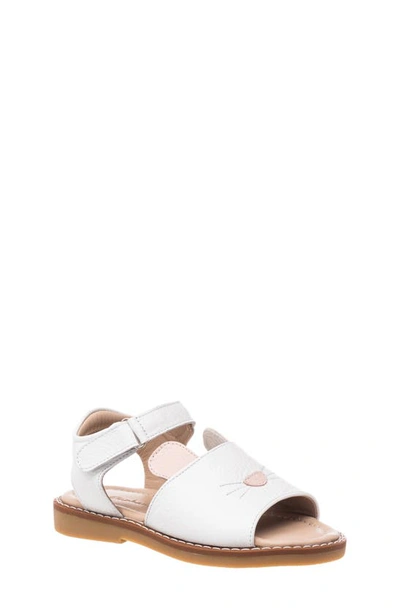 Elephantito Girls' Bunny Sandal - Toddler, Little Kid In White
