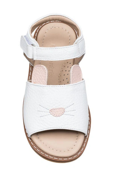 Elephantito Girls' Bunny Sandal - Toddler, Little Kid In White