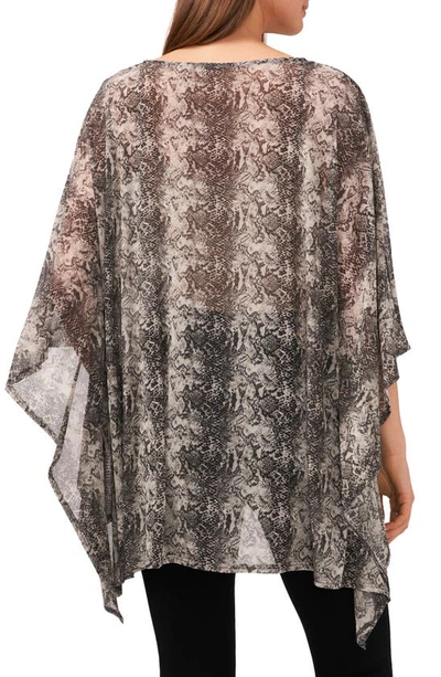 Shop Chaus Overlay Mesh Cape In Charcoal/ Silver