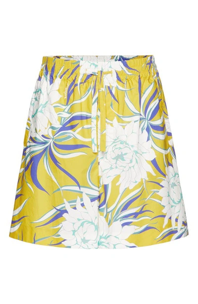 Shop Valentino Street Flowers Couture Peonies Bermuda Shorts In Pkq - Yellow
