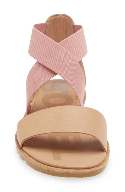 Shop Sorel Ella Ii Sandal In Honest Beige Eraser Pink