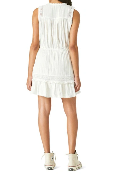 Shop Lucky Brand Tiered Peasant Minidress In White