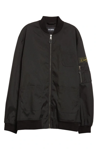 Shop Raf Simons School Uniform Echodomer Bomber Jacket In Black