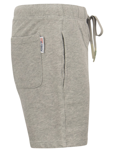 Shop Autry Bermuda Shorts With Tennis Club Logo In Grey